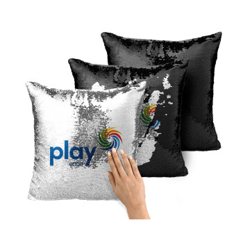 Play by ΟΠΑΠ, Μαξιλάρι καναπέ Μαγικό Μαύρο με πούλιες 40x40cm περιέχεται το γέμισμα