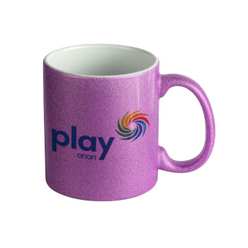 Play by ΟΠΑΠ, Κούπα Μωβ Glitter που γυαλίζει, κεραμική, 330ml