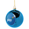 Στολίδι Χριστουγεννιάτικη μπάλα δένδρου Μπλε 8cm