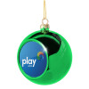 Στολίδι Χριστουγεννιάτικη μπάλα δένδρου Πράσινη 8cm