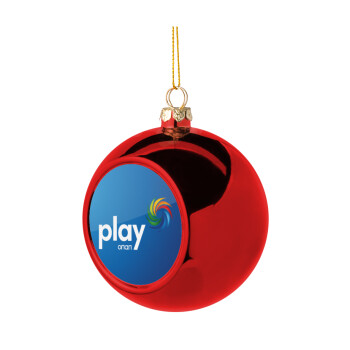 Play by ΟΠΑΠ, Χριστουγεννιάτικη μπάλα δένδρου Κόκκινη 8cm