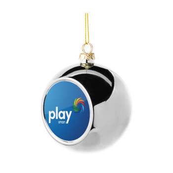 Play by ΟΠΑΠ, Χριστουγεννιάτικη μπάλα δένδρου Ασημένια 8cm