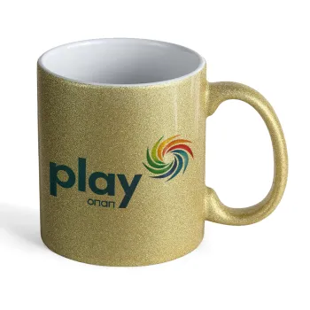 Play by ΟΠΑΠ, Κούπα Χρυσή Glitter που γυαλίζει, κεραμική, 330ml