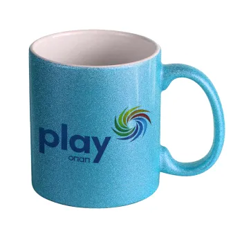 Play by ΟΠΑΠ, Κούπα Σιέλ Glitter που γυαλίζει, κεραμική, 330ml