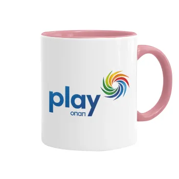 Play by ΟΠΑΠ, Mug colored pink, ceramic, 330ml