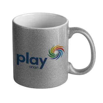 Play by ΟΠΑΠ, Κούπα Ασημένια Glitter που γυαλίζει, κεραμική, 330ml