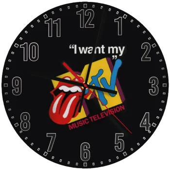 I want my MTV, Ρολόι τοίχου ξύλινο (30cm)