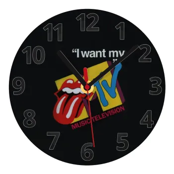I want my MTV, Ρολόι τοίχου γυάλινο (20cm)