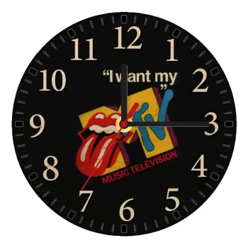 I want my MTV, Ρολόι τοίχου ξύλινο plywood (20cm)