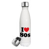 I Love 80s, Μεταλλικό παγούρι θερμός Λευκό (Stainless steel), διπλού τοιχώματος, 500ml