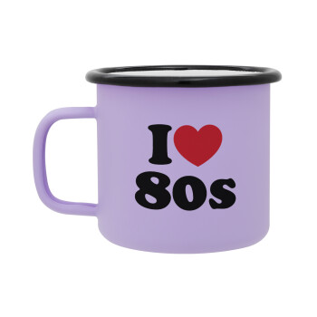 I Love 80s, Κούπα Μεταλλική εμαγιέ ΜΑΤ Light Pastel Purple 360ml