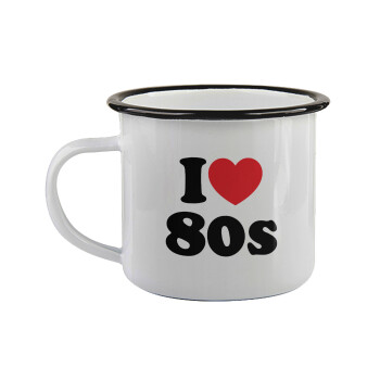 I Love 80s, Κούπα εμαγιέ με μαύρο χείλος 360ml