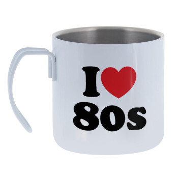 I Love 80s, Mug Stainless steel double wall 400ml