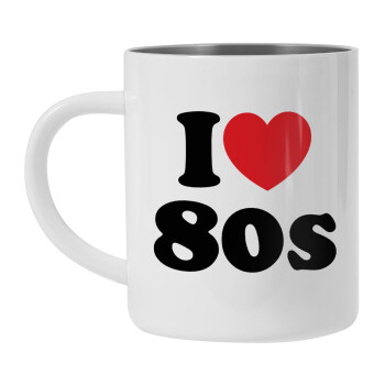 I Love 80s, Mug Stainless steel double wall 300ml