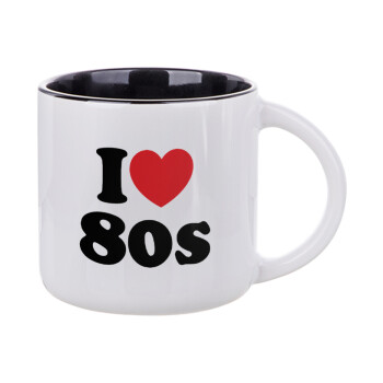 I Love 80s, Κούπα κεραμική 400ml Λευκή/Μαύρη