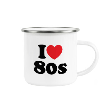 I Love 80s, Κούπα Μεταλλική εμαγιέ λευκη 360ml
