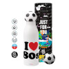 Soccer Metal mug thermos, double wall, 550ml