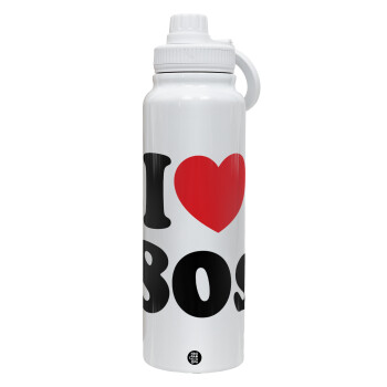 I Love 80s, Θερμός 1L Ανοξείδωτο με Βάση Κινητού & Διπλά Τοιχώματα