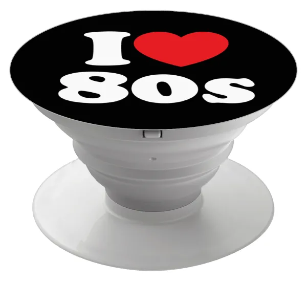 I Love 80s — Phone Holders Stand  White Hand-held Mobile Phone Holder