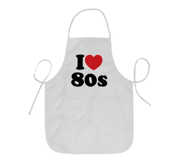 I Love 80s — Ποδιά Σεφ ολόσωμη κοντή  Παιδική (44x62cm)