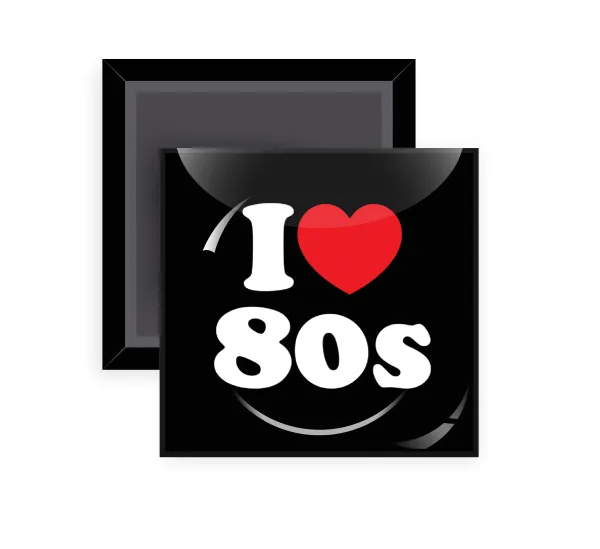 I Love 80s — Τετράγωνο (5x5cm)