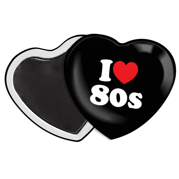 I Love 80s — Μαγνητάκι καρδιά (57x52mm)