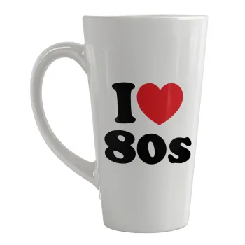 I Love 80s, Κούπα κωνική Latte Μεγάλη, κεραμική, 450ml