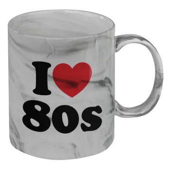 I Love 80s, Κούπα κεραμική, marble style (μάρμαρο), 330ml