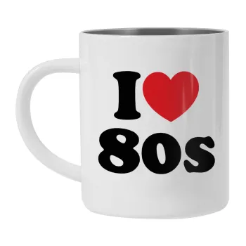 I Love 80s, Mug Stainless steel double wall 300ml