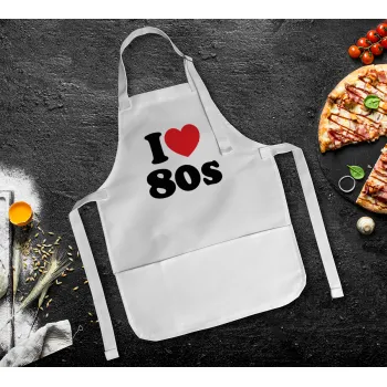 I Love 80s, Ποδιά Σεφ Ολόσωμη Παιδική (με ρυθμιστικά και 2 τσέπες)