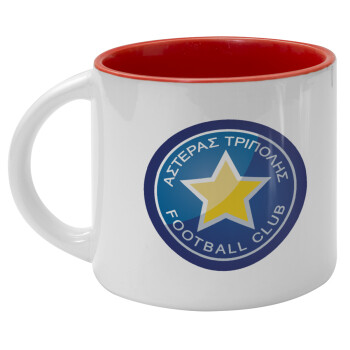 Asteras Tripolis, Κούπα κεραμική 400ml Λευκή/Κόκκινη