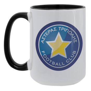 Αστέρας Τρίπολης, Κούπα Mega 15oz, κεραμική Μαύρη, 450ml