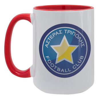 Αστέρας Τρίπολης, Κούπα Mega 15oz, κεραμική Κόκκινη, 450ml
