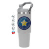 GREY color, 890ml (30oz) stainless Steel Tumbler with Handle