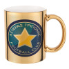 Mug ceramic, gold mirror, 330ml