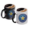 Color changing magic Mug, ceramic, 330ml when adding hot liquid inside, the black colour desappears (1 pcs)