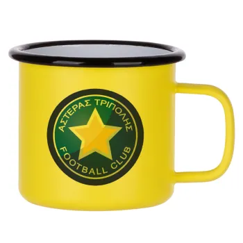 Asteras Tripolis, Metallic enamel MATT Yellow cup 360ml