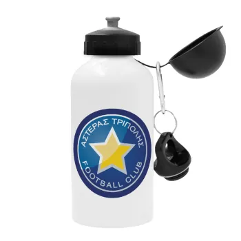 Αστέρας Τρίπολης, Μεταλλικό παγούρι νερού, Λευκό, αλουμινίου 500ml