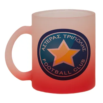 Αστέρας Τρίπολης, Κούπα γυάλινη δίχρωμη με βάση το κόκκινο ματ, 330ml