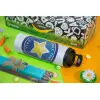 Easter candle,Travel Tumbler 2 Lids, with metal straw & cleaning brush & aromatic flat candle (30cm) (BLUE)
