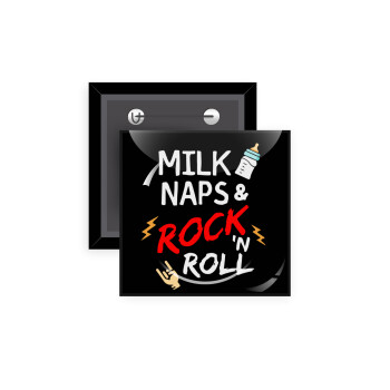 milk naps and Rock n' Roll, Κονκάρδα παραμάνα τετράγωνη 5x5cm