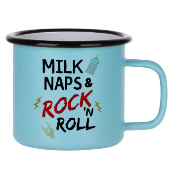 milk naps and Rock n' Roll, Κούπα Μεταλλική εμαγιέ ΜΑΤ σιέλ 360ml