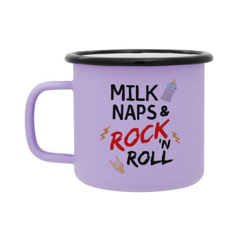 milk naps and Rock n' Roll, Κούπα Μεταλλική εμαγιέ ΜΑΤ Light Pastel Purple 360ml