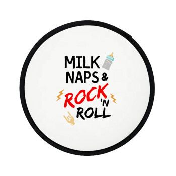milk naps and Rock n' Roll, Βεντάλια υφασμάτινη αναδιπλούμενη με θήκη (20cm)