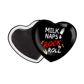 milk naps and Rock n' Roll, Μαγνητάκι καρδιά (57x52mm)