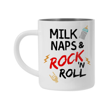 milk naps and Rock n' Roll, Mug Stainless steel double wall 300ml