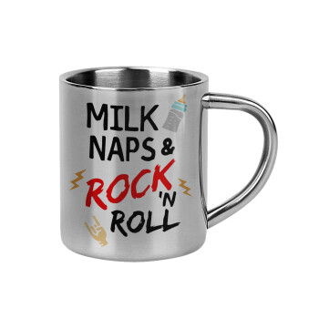 milk naps and Rock n' Roll, Mug Stainless steel double wall 300ml
