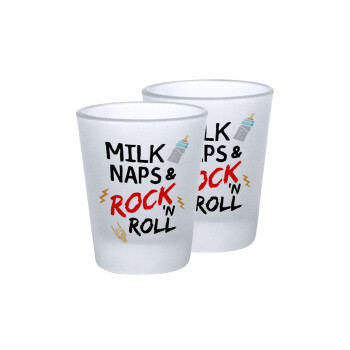 milk naps and Rock n' Roll, Σφηνοπότηρα γυάλινα 45ml του πάγου (2 τεμάχια)