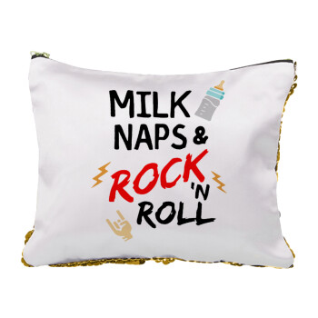 milk naps and Rock n' Roll, Τσαντάκι νεσεσέρ με πούλιες (Sequin) Χρυσό