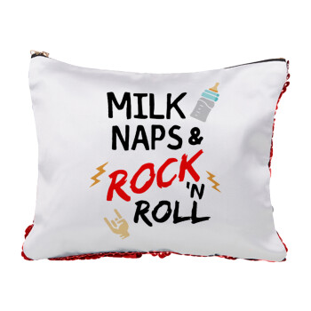 milk naps and Rock n' Roll, Τσαντάκι νεσεσέρ με πούλιες (Sequin) Κόκκινο